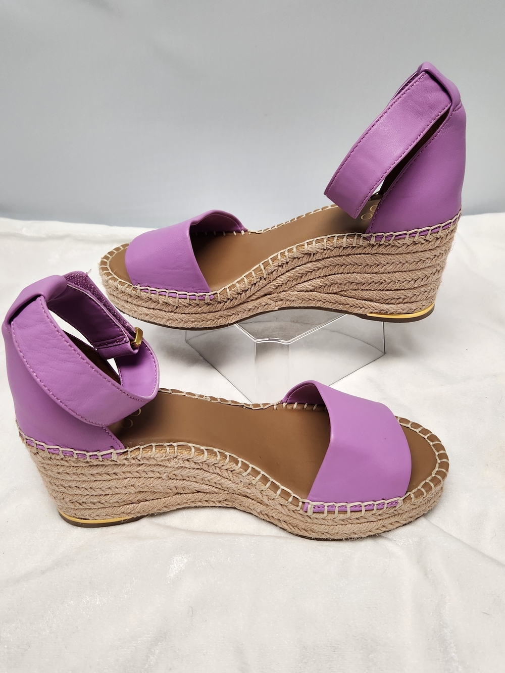 Franco Sarto Lavender Ankle-Strap Espadrille Wedges